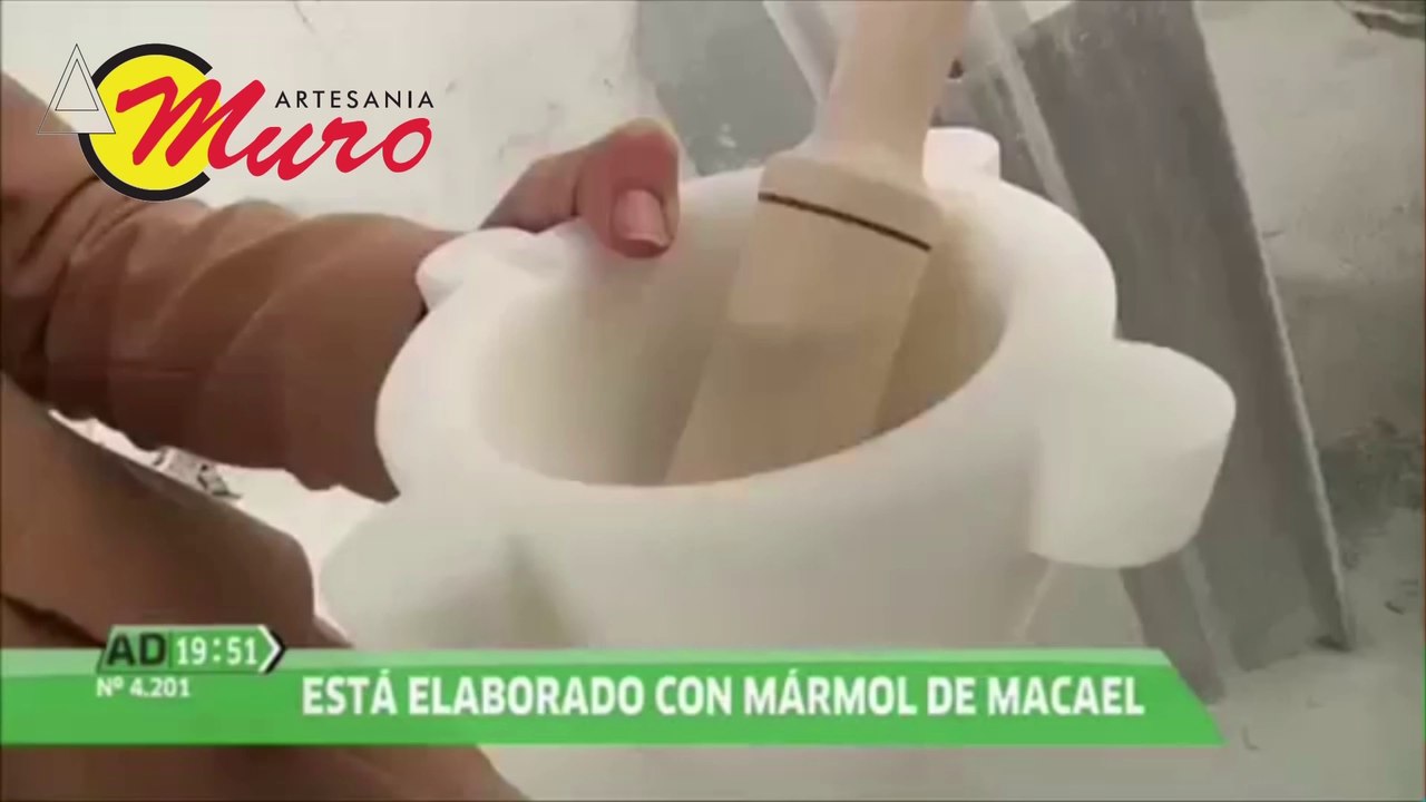 Mortero mármol blanco, Artesanía Muro