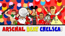 Wenger BEATS Mourinho!  Arsenal vs Chelsea 1-0 Community Shield 2015 CARTOON!!!!