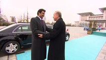 Katar Emiri Şeyh Temim Cumhurbaşkanlığı Sarayı'nda
