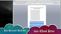 How to Save Microsoft Office files into iCloud Drive Microsoft Word save in iCloud Drive