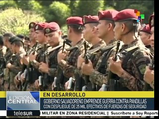 El Salvador mantiene fuerte dispositivo de seguridad en las calles
