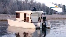 Lake houseboat with sauna, finnish sauna boat, Comboboats, Combo 38