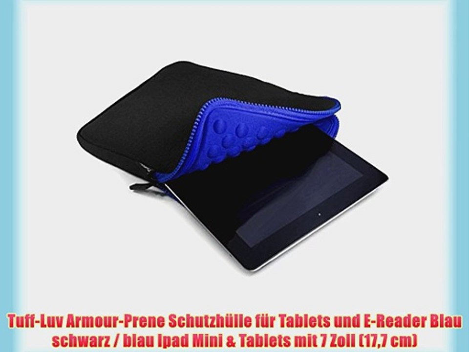 Tuff-Luv Armour-Prene Schutzh?lle f?r Tablets und E-Reader Blau schwarz / blau Ipad Mini