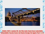 St?dte 10011 London UK Rot Flip Leder Back Case Lederh?lle Schutzh?lle Tasche Cover mit Bunte