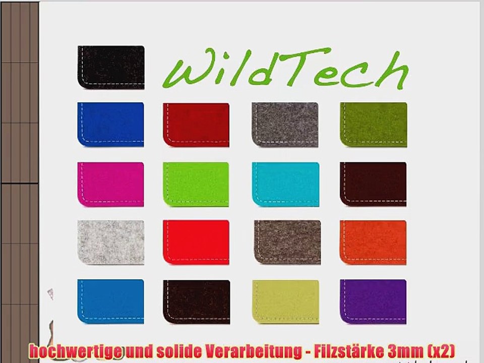 WildTech Sleeve f?r Lenovo ThinkPad 8 H?lle Tasche Filz - 17 Farben (made in Germany) - Hellrot