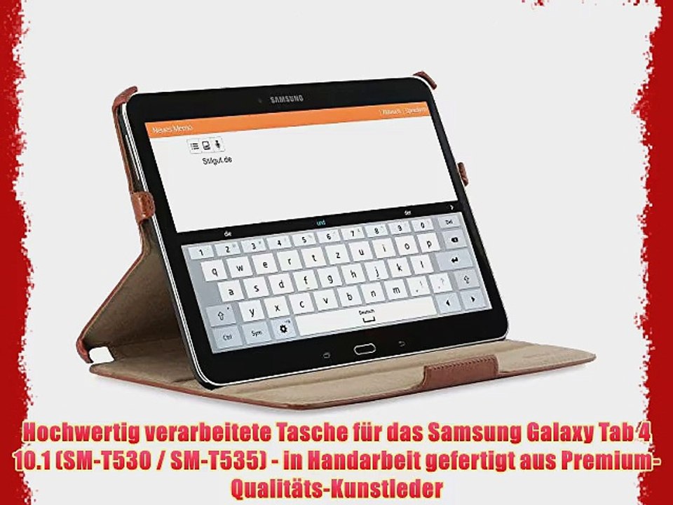 StilGut UltraSlim Case Tasche mit Stand- und Pr?sentationsfunktion f?r Samsung Galaxy Tab 4