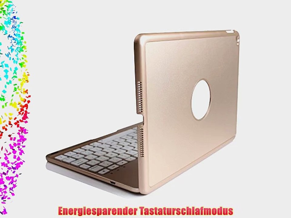 boriyuan Apple Ipad Air 2 Ultra Slim Alu Bluetooth Tastatur mit Ipad Air 2 2014 Case Schutzh?lle