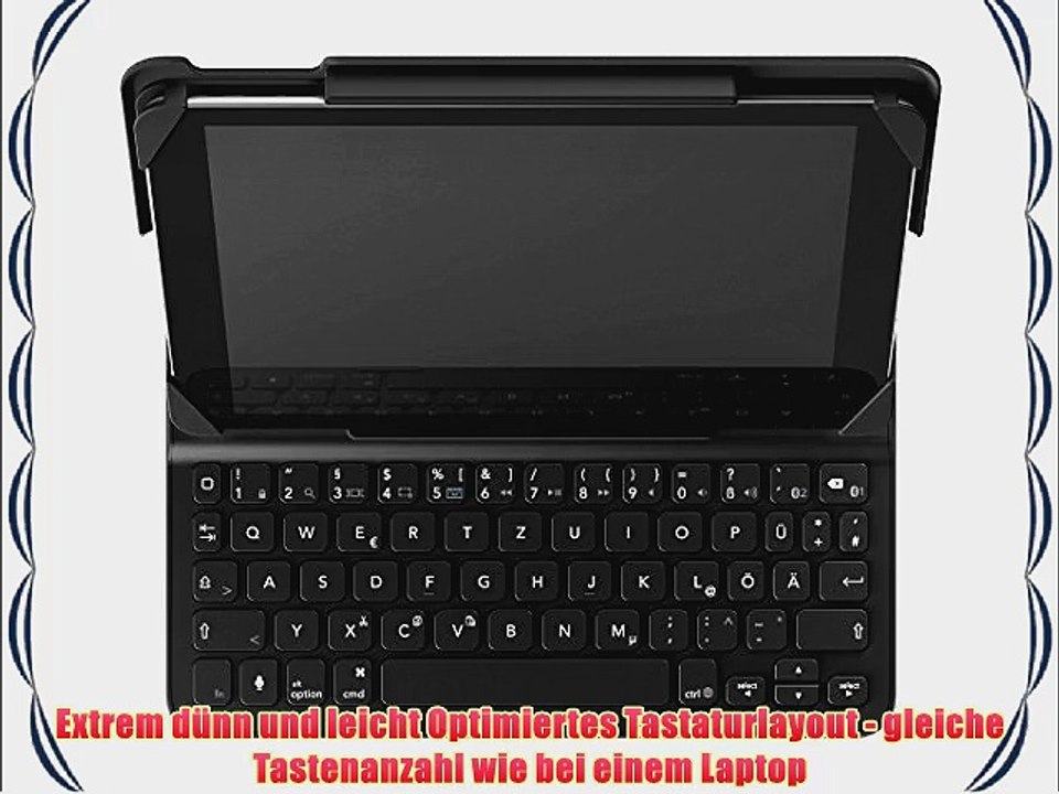 Belkin QODE Slim Style Tastatur mit H?lle (f?r das iPad Air 2) schwarz