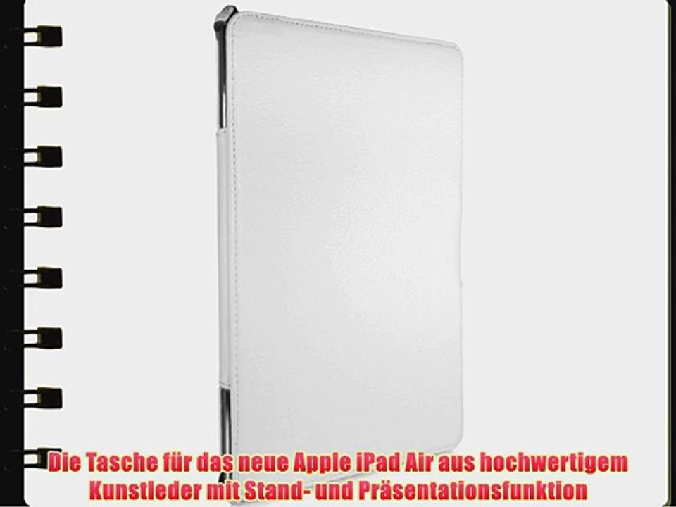 Stilgut UltraSlim Case Tasche mit Stand- und Pr?sentationsfunktion f?r Apple iPad Air Wei?
