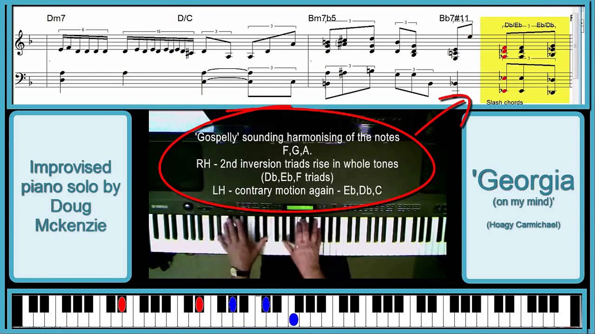 Tutorial: 'Georgia on my Mind' - jazz piano lesson - video Dailymotion