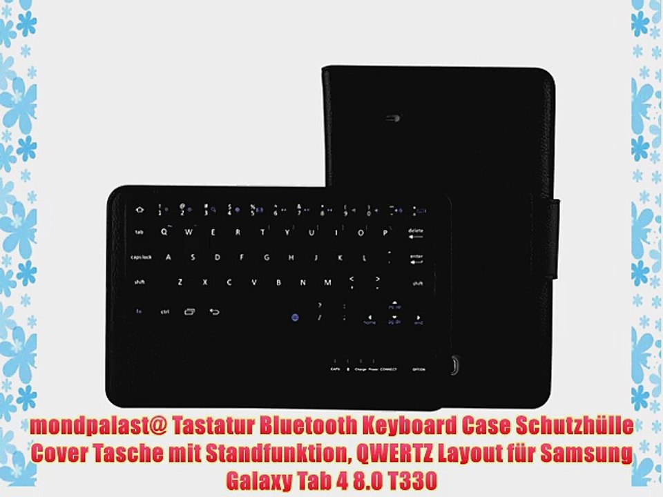 mondpalast@ Tastatur Bluetooth Keyboard Case Schutzh?lle Cover Tasche mit Standfunktion QWERTZ