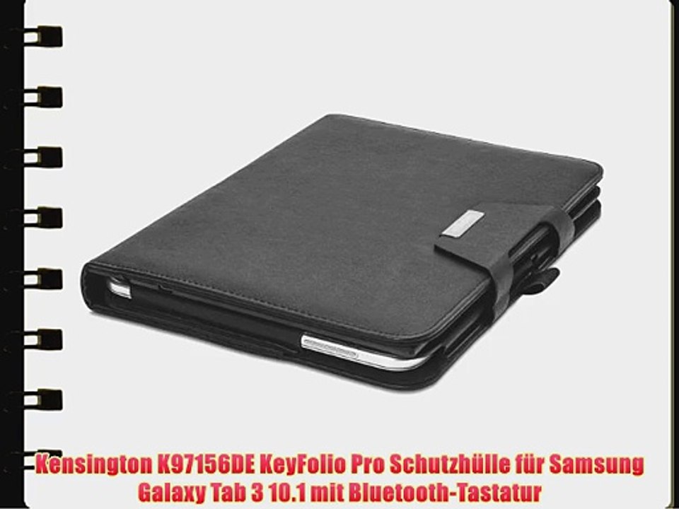 Kensington K97156DE KeyFolio Pro Schutzh?lle f?r Samsung Galaxy Tab 3 10.1 mit Bluetooth-Tastatur