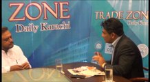 A.K Memon hosting forum Jamil Paracha - Chairman Sindh Tajir Ittehad discussing at Trade Zone Forum.