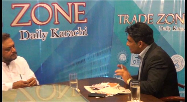 A.K Memon hosting forum Jamil Paracha - Chairman Sindh Tajir Ittehad discussing at Trade Zone Forum.
