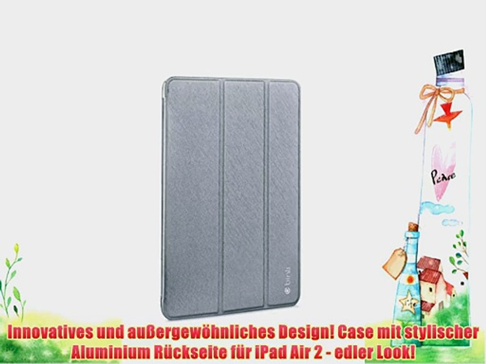 Original Binli Schutzh?lle iPad Air 2 H?lle Hard Cover Flip Back Case Tasche Aluminium R?ckseite
