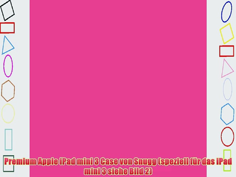 Snugg iPad mini 3 H?lle (Pink) - Smart Case mit lebenslanger Garantie   Sleep / Wake Funktion