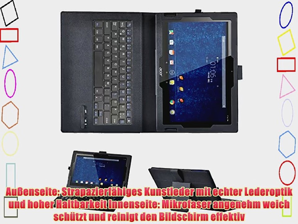 IVSO Acer Iconia 10 A3-A30 Bluetooth Tastatur (QWERTZ Tastatur)- mit Standfunction  Abnehmbare