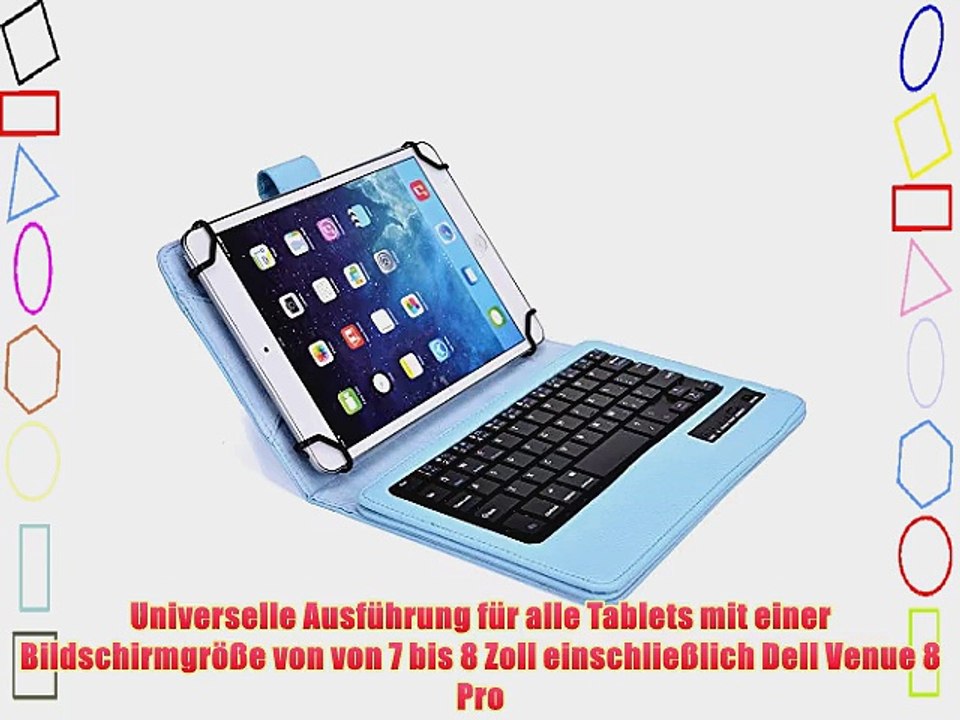 Cooper Cases(TM) Infinite Executive Universal Folio-Tastatur f?r Dell Venue 8 Pro in Hellblau