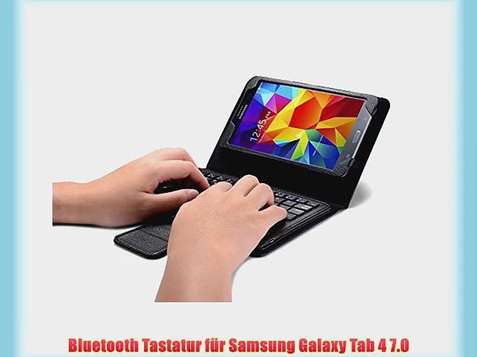 Supremery? Samsung Galaxy Tab 4 7.0 Tastatur Bluetooth Keyboard H?lle Case Schutzh?lle Cover