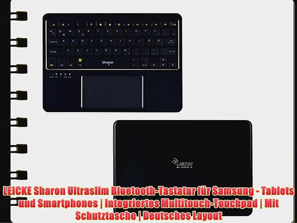 LEICKE Sharon Ultraslim Bluetooth-Tastatur f?r Samsung - Tablets und Smartphones | Integriertes