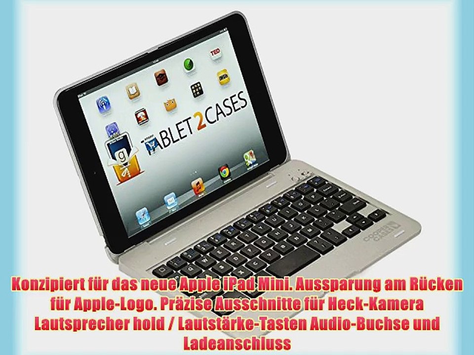 Cooper Cases(TM) Kai Skel Bluetooth-Tastatur-H?lle Clamshell NoteBook f?r Apple iPad Mini in