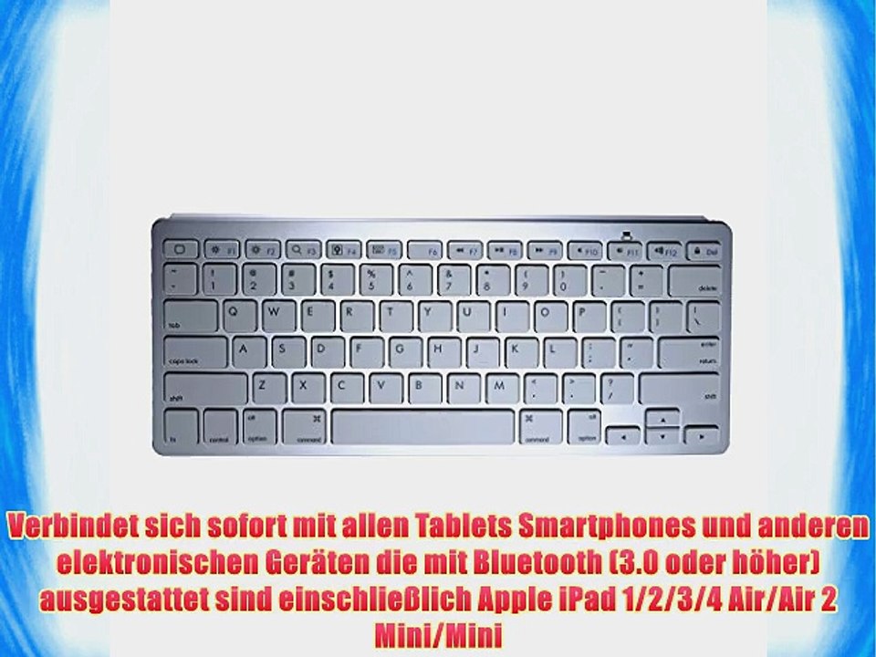 Cooper Cases(TM) B1 universelle Bluetooth Funktastatur f?r Apple iPad 1/2/3/4 Air/Air 2 Mini/Mini