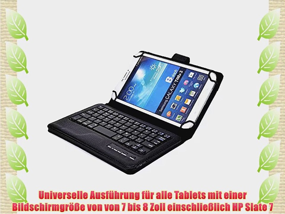 Cooper Cases(TM) Infinite Executive Universal Folio-Tastatur f?r HP Slate 7 in Schwarz (Lederh?lle