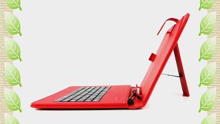 Rote Tablet-H?lle mit deutscher Micro-USB-Tastatur f?r Toshiba AT300 und Folio 100