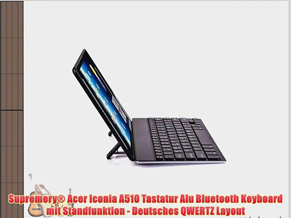 Supremery? Acer Iconia A510 Tastatur Alu Bluetooth Keyboard mit Standfunktion - Deutsches QWERTZ