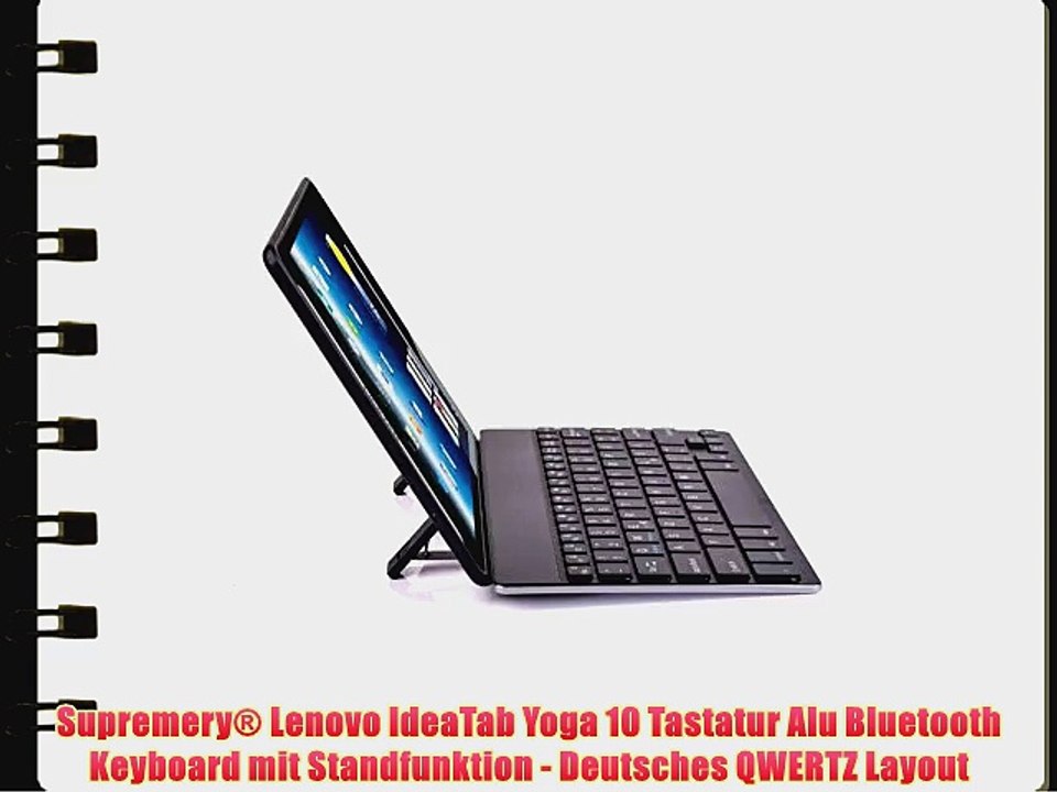 Supremery? Lenovo IdeaTab Yoga 10 Tastatur Alu Bluetooth Keyboard mit Standfunktion - Deutsches