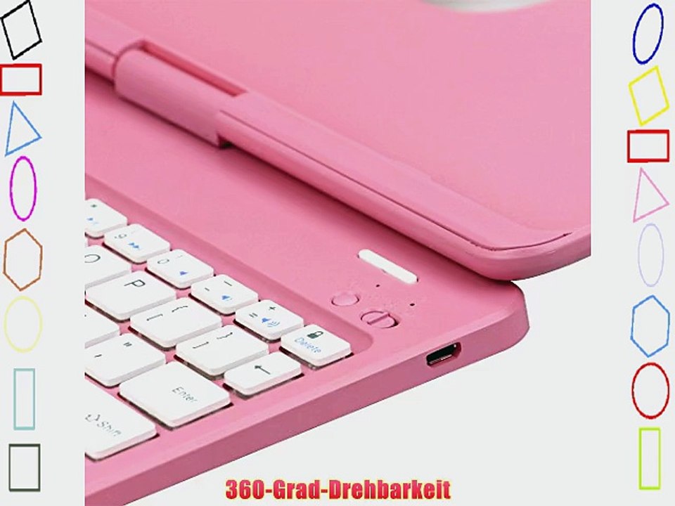360 Grad drehbar drahtlose Bluetooth-Tastatur(QWERTY Englisches Tastaturlayout)   hochwertige