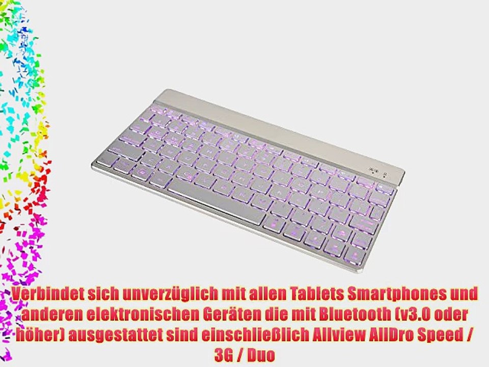 Cooper Cases (TM) Aurora Allview AllDro Speed / 3G / Duo / Eco Bluetooth Funktastatur in Silber