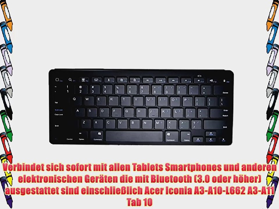 Cooper Cases(TM) B1 universelle Bluetooth Funktastatur f?r Acer Iconia A3-A10-L662 A3-A11 Tab