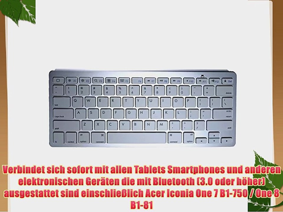 Cooper Cases(TM) B1 universelle Bluetooth Funktastatur f?r Acer Iconia One 7 B1-750 / One 8