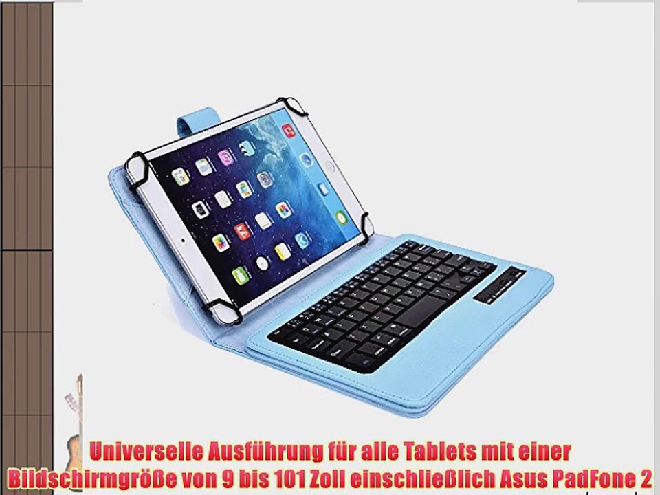Cooper Cases(TM) Infinite Executive Asus PadFone 2 Universal Folio-Tastatur in Hellblau (Lederh?lle