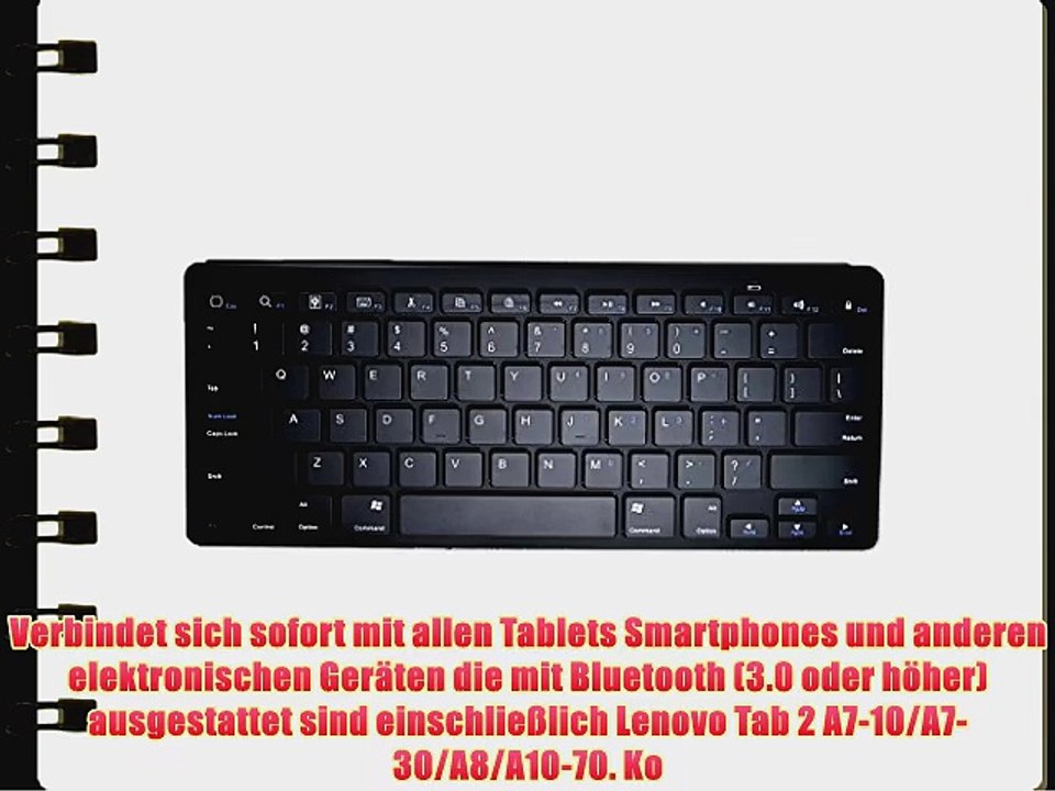 Cooper Cases(TM) B1 universelle Bluetooth Funktastatur f?r Lenovo Tab 2 A7-10/A7-30/A8/A10-70