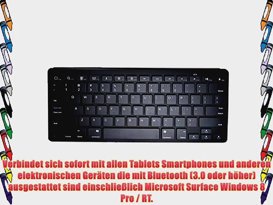 Cooper Cases(TM) B1 universelle Bluetooth Funktastatur f?r Microsoft Surface Windows 8 Pro