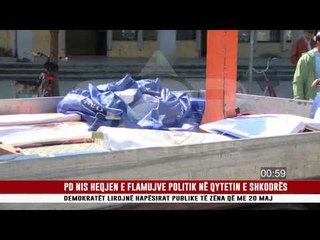 PD NIS HEQJEN E FLAMUJVE POLITIK NË QYTETIN E SHKODRËS