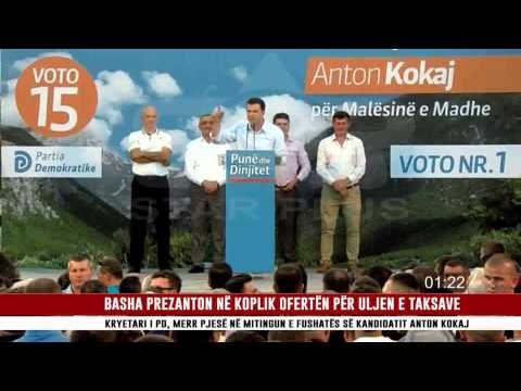 BASHA PREZANTON NË KOPLIK OFERTËN PËR ULJEN E TAKSAVE
