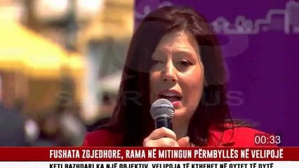 FUSHATA ZGJEDHORE, RAMA NË MITINGUN PËRMBYLLËS NË VELIPOJË