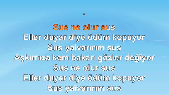 Gökhan Akar - Sus - 2011 TÜRKÇE KARAOKE