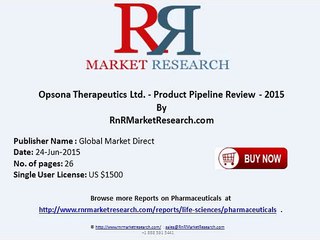 Opsona Therapeutics Ltd. Product Pipeline Review 2015