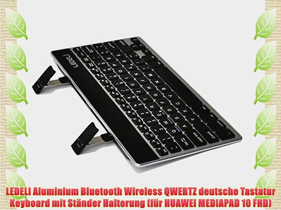 LEDELI Aluminium Bluetooth Wireless QWERTZ deutsche Tastatur Keyboard mit St?nder Halterung