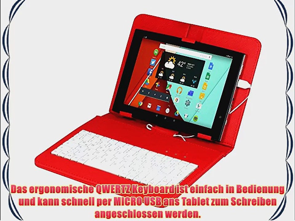 Navitech MEDION LIFETAB E7316 (MD 98282) Tablet-PC 7 Zoll Case / Cover mit deutschem QWERTZ