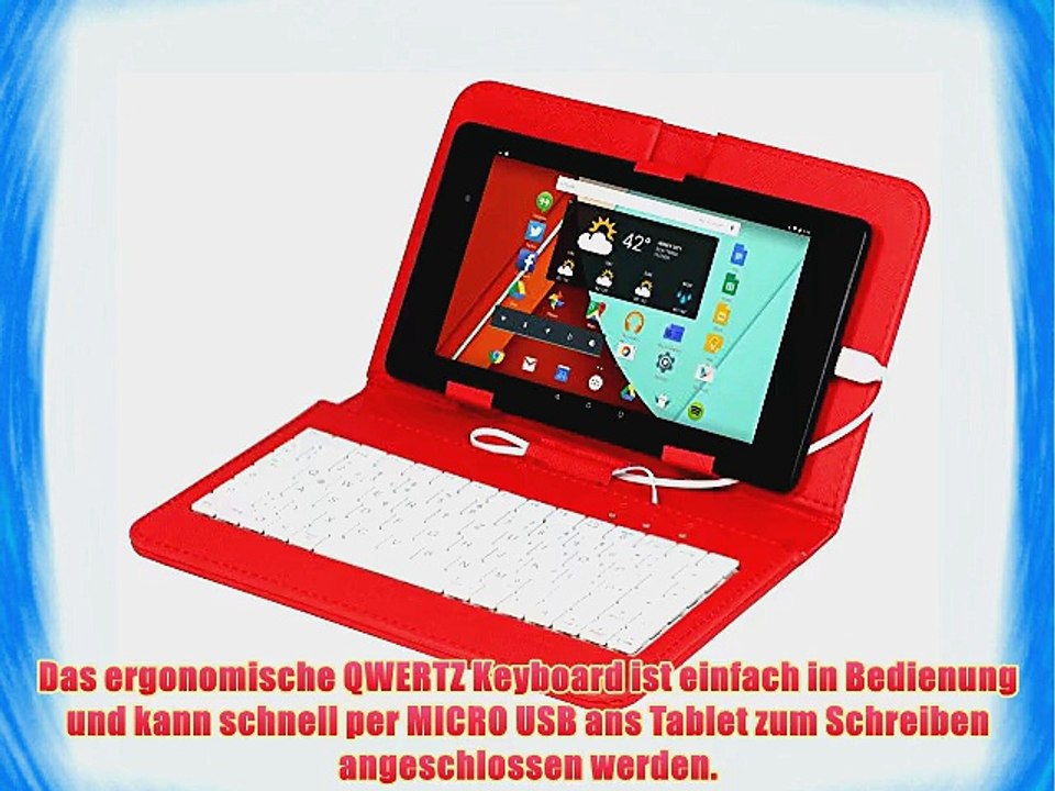 Navitech Odys Junior Tab 8 Pro 203cm (8 Zoll) Tablet-PC 7 Zoll Case / Cover mit deutschem QWERTZ