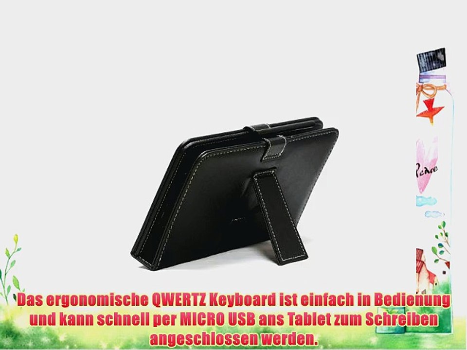 Navitech Odys NERO 8 Tablet-PC Stand mit deutschem QWERTZ Keyboard mit Micro USB uns Stylus