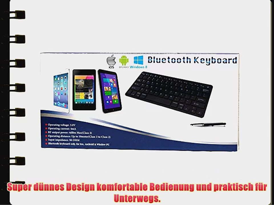 Navitech QWERTY Wireless Bluetooth Keyboard / Tastatur f?r das Asus ZenPad 8 Z380C