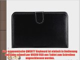 Navitech Rot bycast Leder Stand mit QWERTY Keyboard mit Micro USB f?r das ASUS ZenPad 7.0 Z370C