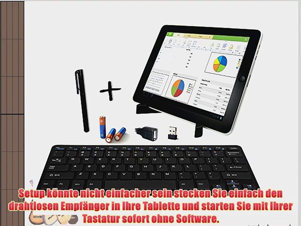 Ultra Schlank Wireless Mini Tastatur und Tragbare Falten-Up St?nder Set f?r Tablet PC   EXTRAS