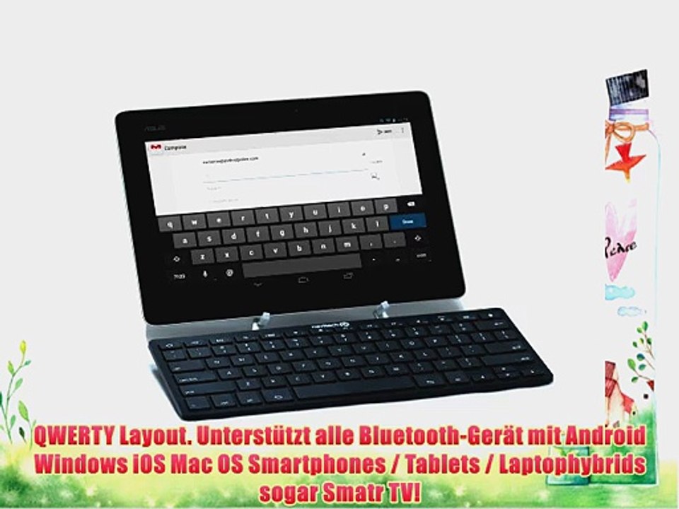 Navitech Schwarz Schlankes Wireless Bluetooth 3.0 Android Keyboard / Tastatrur f?r das Archos